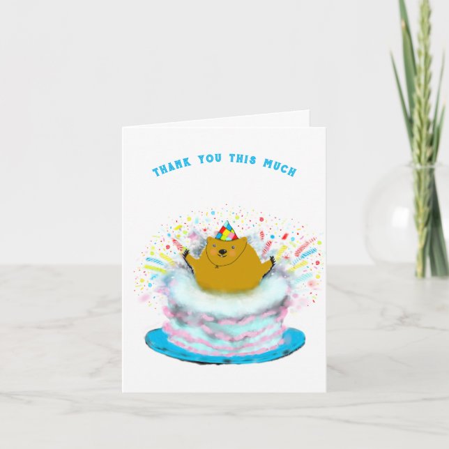 Geburtstag Vielen Dank Dankeskarte (Vorderseite)