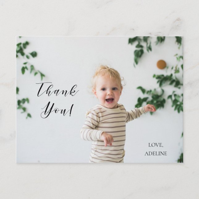 Geburtstag Vielen Dank Foto Postkarte (Vorderseite)