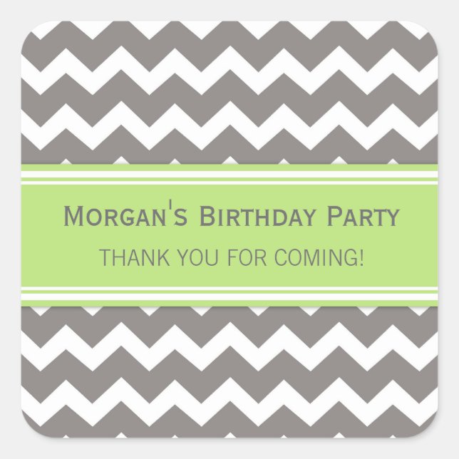 Geburtstag Vielen Dank Individuelle Name Gefallen  Quadratischer Aufkleber (Vorderseite)