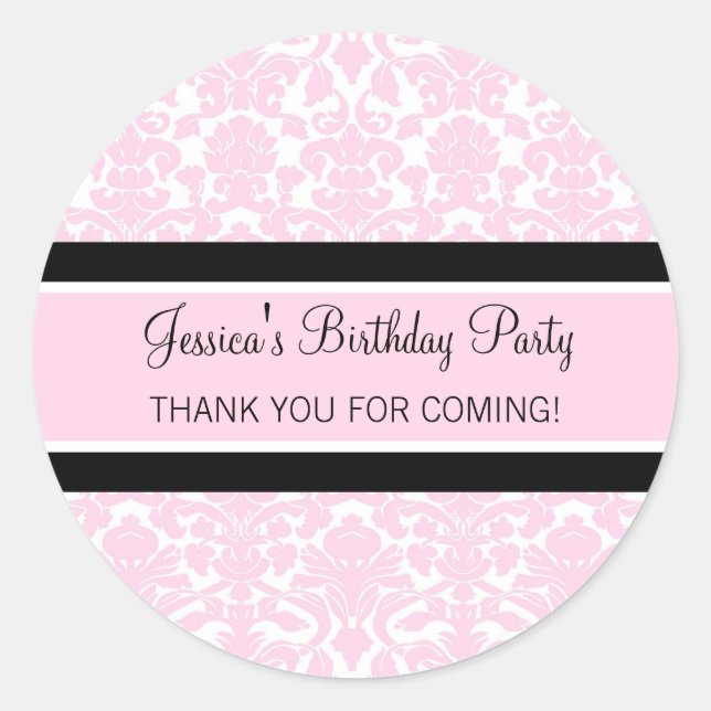 Geburtstag Vielen Dank Individuelle Name Gefallen  Runder Aufkleber (Vorderseite)