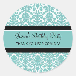 Geburtstag Vielen Dank Individuelle Name Gefallen  Runder Aufkleber