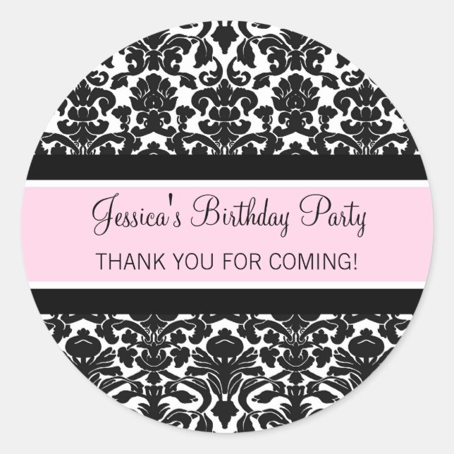 Geburtstag Vielen Dank Individuelle Name Gefallen  Runder Aufkleber (Vorderseite)