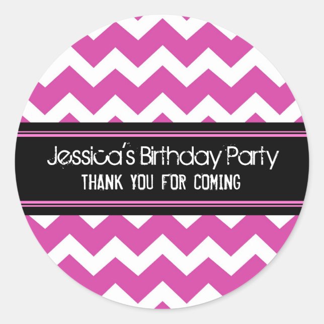 Geburtstag Vielen Dank Individuelle Name Gefallen  Runder Aufkleber (Vorderseite)