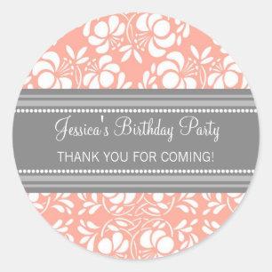 Geburtstag Vielen Dank Individuelle Name Gefallen  Runder Aufkleber