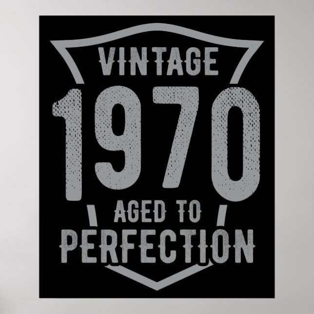 Geburtstag Vintag 1970 vollendet Poster (Vorne)