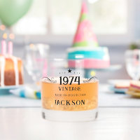 Geburtstag Vintag 1974 Whiskey Glass