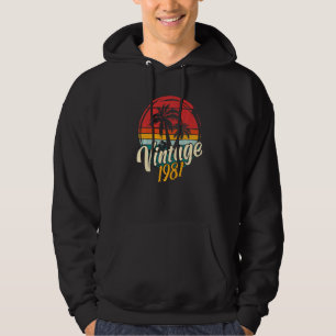 Geburtstag Vintag 1981 Hoodie