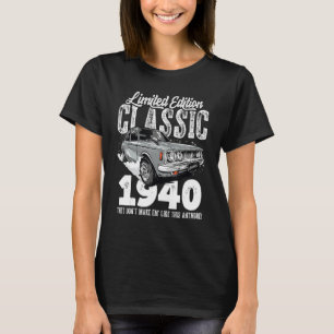 Geburtstag Vintag Classic Car 1940 B Tag 83 ye T-Shirt