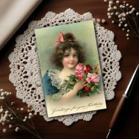 Geburtstag Vintage 1904 Mädchen rosa Rosen