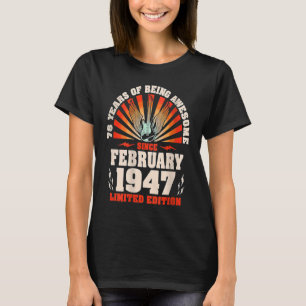 Geburtstag Vintage Gitarrist Gitarre 19. Februar T-Shirt