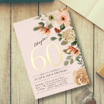 Geburtstag Vintager Blumenpfirsich Kapitel 60 Folieneinladung<br><div class="desc">Feiern Sie einen Meilenstein 60. Geburtstag im Stil mit diesen prächtigen,  goldenen Folie Blumen Einladungen! Jede Einladung ist mit eleganten,  pfirsichfarbenen Floralen und einer luxuriösen Goldfolie "Kapitel 60" gestaltet,  die alle Ihre Gäste beeindrucken wird. Machen Sie ihren Geburtstag mit diesen schönen Einladungen besonders und unvergesslich.</div>