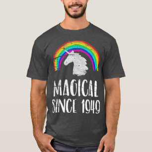 Geburtstag, Vintages Einhorn, Magisch seit 1949 T-Shirt