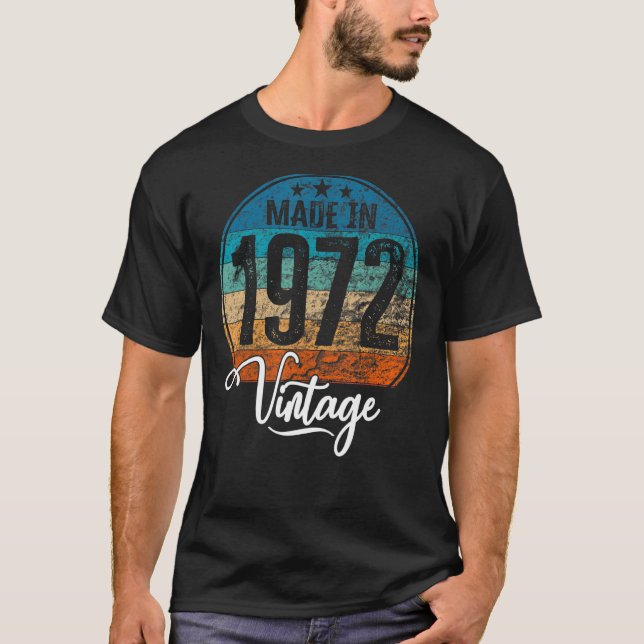 Geburtstag Vintages Geburtsjahr 1972 Geburtstag T-Shirt (Vorderseite)