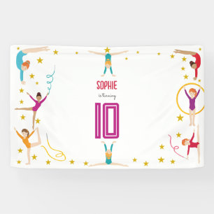 Geburtstag von Akrobatik und Gymnastik Banner