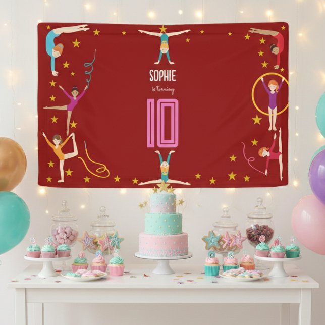 Geburtstag von Akrobatik und Gymnastik Banner (Von Creator hochgeladen)