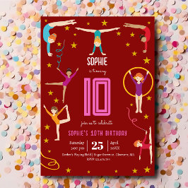 Geburtstag von Akrobatik und Gymnastik Einladung