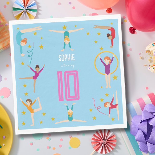 Geburtstag von Akrobatik und Gymnastik Serviette (Von Creator hochgeladen)