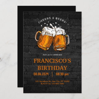 Geburtstag von Chears und Bären Einladung