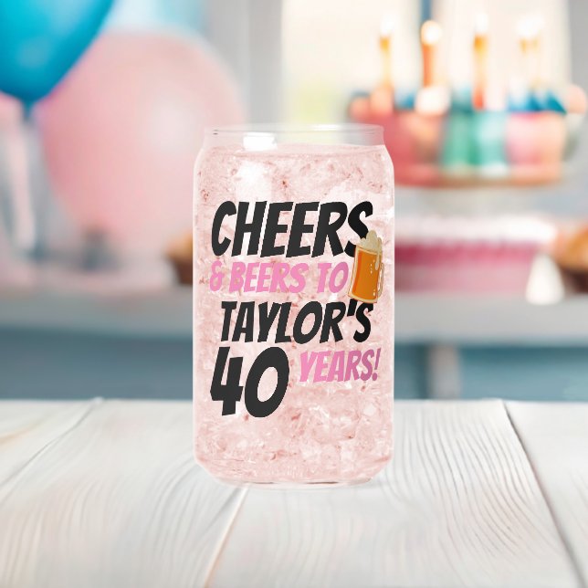 Geburtstag von Cheers und Biers Personalisiert Dosenglas (Insitu (Baby Party))
