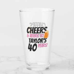 Geburtstag von Cheers und Biers Personalisiert Glas