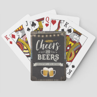 Geburtstag von Cheers und Biers Spielkarten