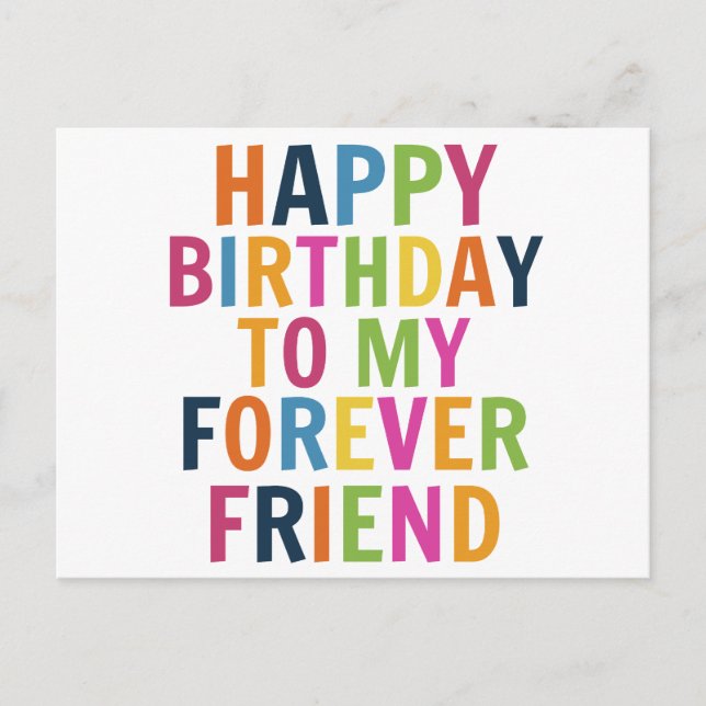 Geburtstag von Freunden  Postkarte (Vorderseite)