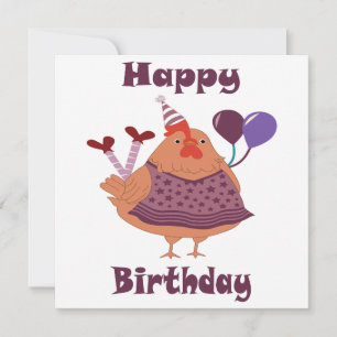Geburtstag von Hühnern Feiertagskarte
