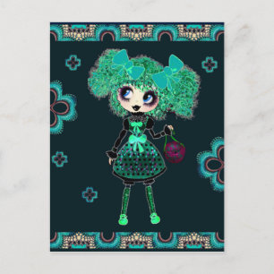 Geburtstag von Kawaii - personalisiert Postkarte