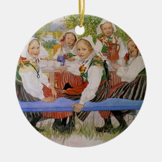 Geburtstag von Kersti 1909 Keramikornament (Vorne)