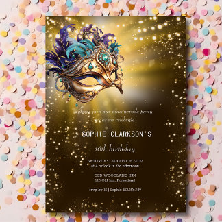 Geburtstag von Masquerade Einladung