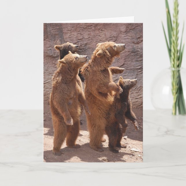 GEBURTSTAG VON UNS ALLE (FAMILIE) BEARS CARD KARTE (Vorderseite)