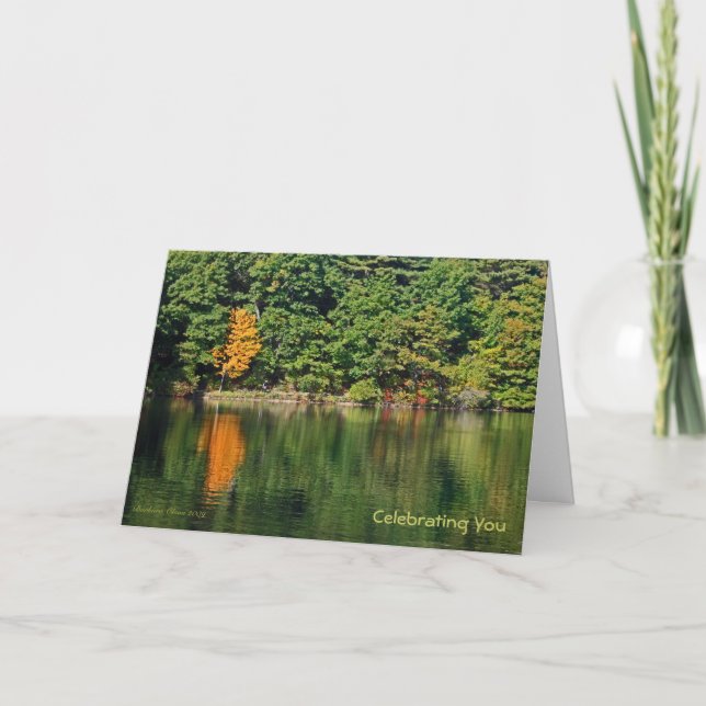 Geburtstag: Walden Pond Karte (Vorderseite)
