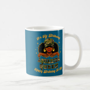Geburtstag Wassermann Königin Camo Schwarz Frau Af Kaffeetasse