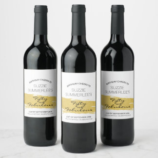 Geburtstag Weinetikett