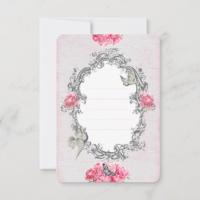 Geburtstag - Weiße Leine - Einladungskarte Einladung (Vorderseite)