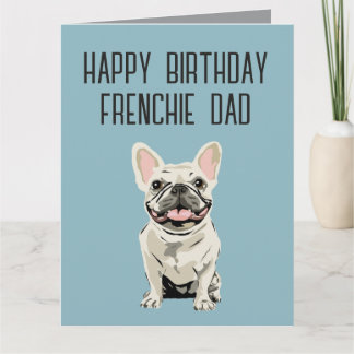Geburtstag - Weißer Französische Bulldogge, French Karte