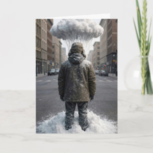 Geburtstag Winter Humor Schnee Wolke Karte