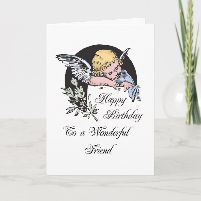 Geburtstag Wunderbarer Freund Vintager religiöser  Karte (Vorderseite)