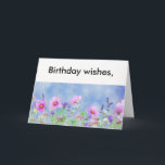 Geburtstag wünscht Blumenkarte Feiertagskarte<br><div class="desc">Schöne Blumenkarte für Geburtstagswünsche. Innerer Text liest "kann Ihr neues Jahr Wachstum, Schönheit und das Leben holen."</div>