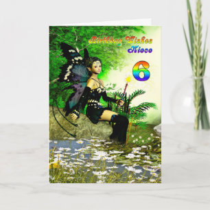 Geburtstag wünscht für eine Nichte age6 von einer Karte