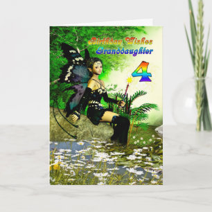 Geburtstag wünscht Großtochter 4 Jahre von einer F Karte