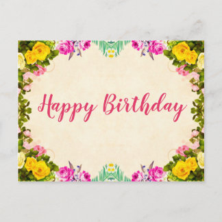 Geburtstag wünscht Postkarte