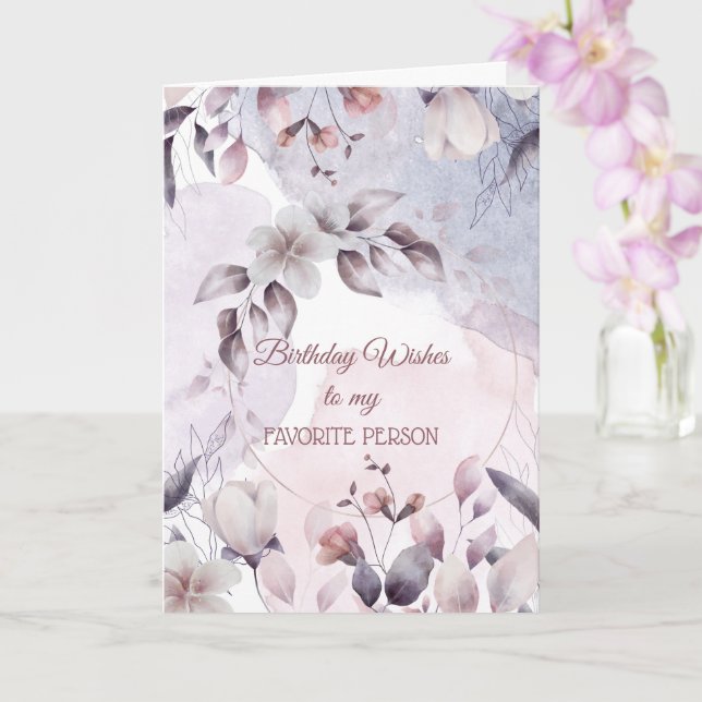 Geburtstag wünscht sich meine Lieblingskarte Karte (Orchidee)