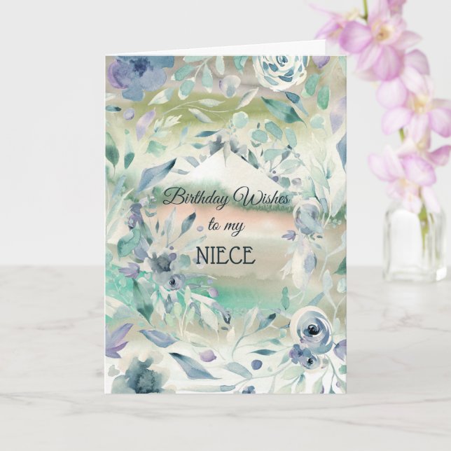 Geburtstag wünscht sich meine Nichte Karte (Orchidee)