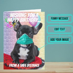 Geburtstag wünscht sich von einem Welpenhund aus d Karte