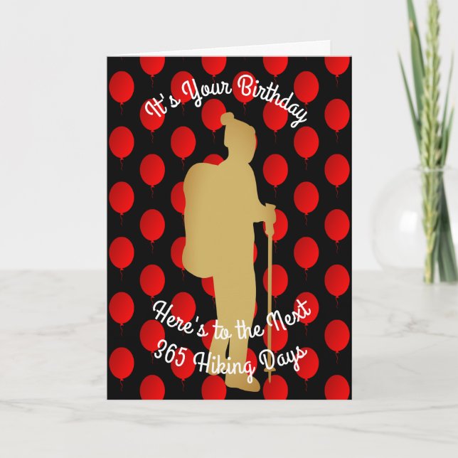 Geburtstag zu den folgenden 365 wandernden Tagen Karte (Vorderseite)