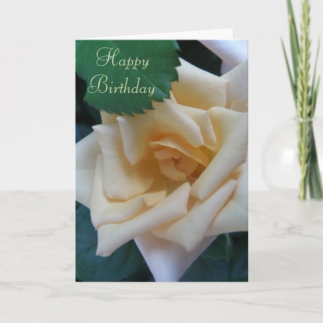 Geburtstag zum Glück - Rose Karte (Vorderseite)