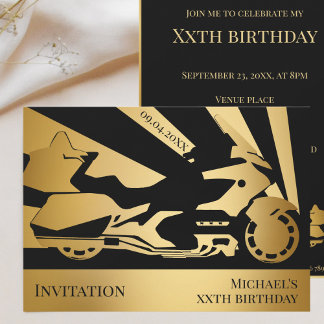 Geburtstag zum Thema Motorrad oder jede Veranstalt Einladung
