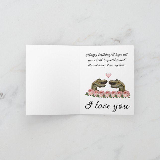 Geburtstagdinosaurier Karte (Innenseite)