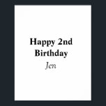 Geburtstage fügen Sie Ihren Namen Text editierbar Poster<br><div class="desc">Entwurf</div>